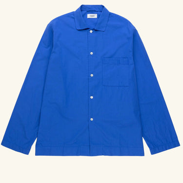 Tekla Cotton Poplin Pyjamas Shirt - Royal Blue