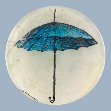 John Derian 4" Round Plate - Umbrella