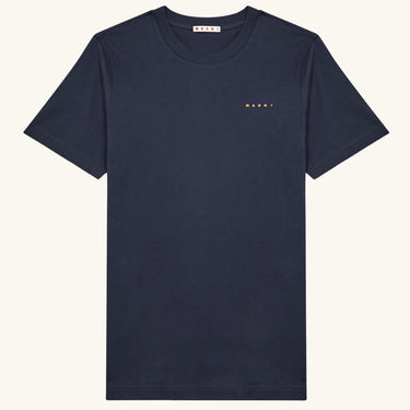 Marni Logo Embroidered T-Shirt - Blue/Black