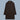 Brushed Wool Coat - Brown