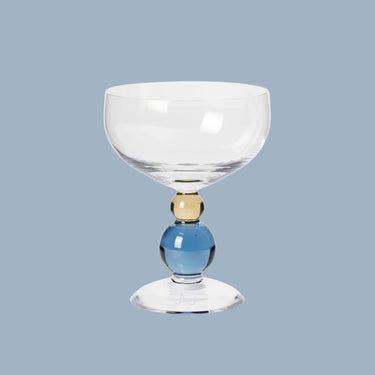 Akua Objects Noam Champagne Glass - Smoke Blue