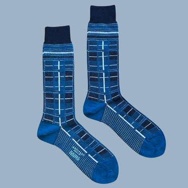 Antipast Socks Tartan Check - Turquoise