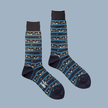 Antipast Parade on Safari Socks - Blue