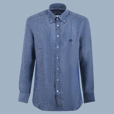 Etro Roma Linen Shirt - Dark Blue