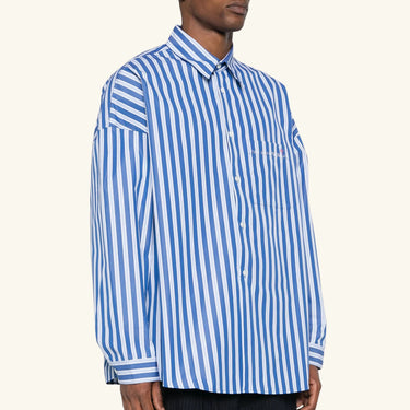 Marni Striped Poplin Shirt - Blue