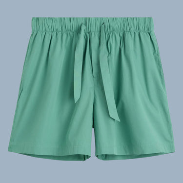 Tekla Cotton Poplin Shorts - Vintage Green