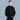 Leather Collar Workwear Shirt - Black