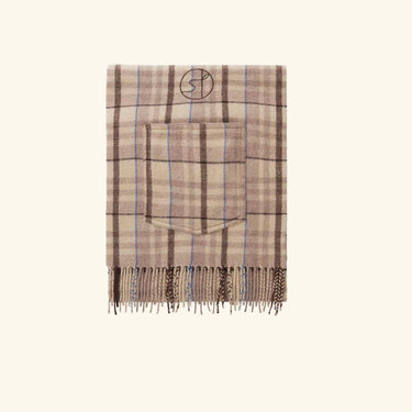 Saks Potts Schatter Scarf - Brown Check