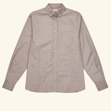 Saks Potts William Shirt - Brown Stripe