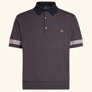 Etro Knitted SS Polo Shirt - Navy