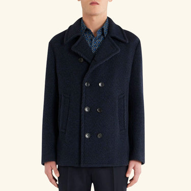 Etro Pea Coat - Navy