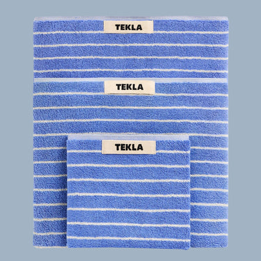 Tekla Bath Towel - Blue Stripes
