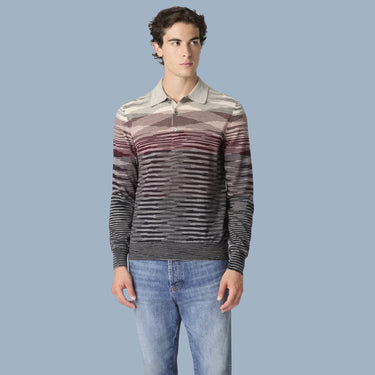 Missoni Long Sleeve Polo - Red Tones