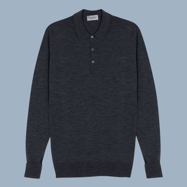 John Smedley Cotswold Polo - Charcoal