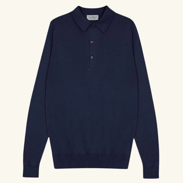 John Smedley Bradwell LS Shirt - Navy