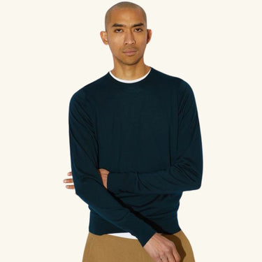 John Smedley Marcus LS Pullover - Orion Green