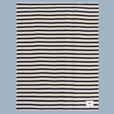 Tekla Lambswool Blanket - Magpie Stripes