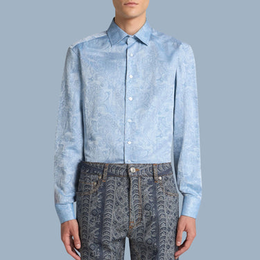 Etro Jacquard Shirt - Light Blue