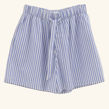 Tekla Cotton Poplin Shorts - Skagen Stripe