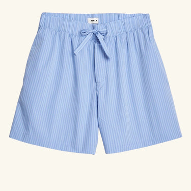 Cotton Poplin Pyjamas Shorts - Pin Stripes