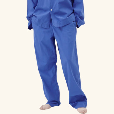 Tekla Cotton Poplin Pyjamas Pants - Royal Blue