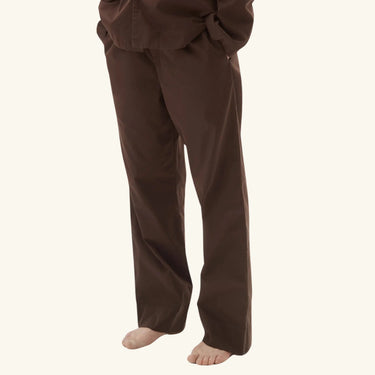 Tekla Cotton Poplin Pants - Brown