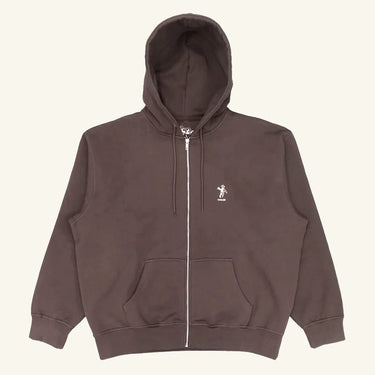 Dancer Logo Zip Hoodie - Brown